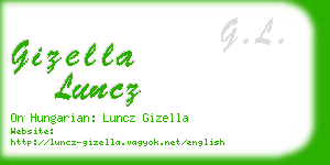 gizella luncz business card